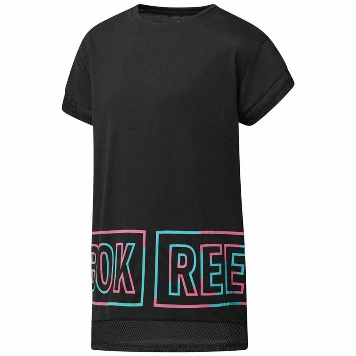 Women’s Short Sleeve T-Shirt Reebok Dance Girls Squad Black XS